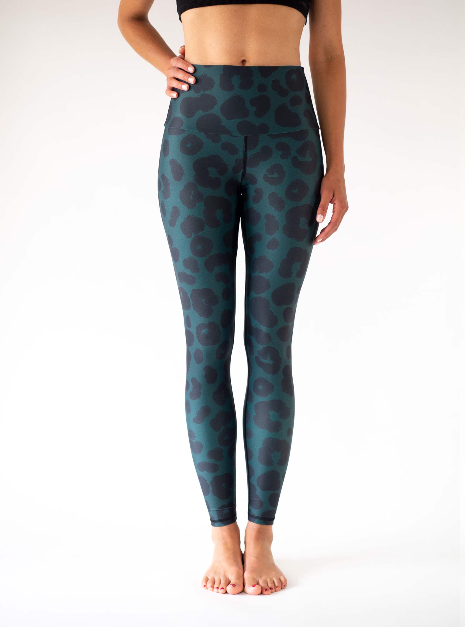 2nd Life - Yoga Leggings GREEN LEOPARD