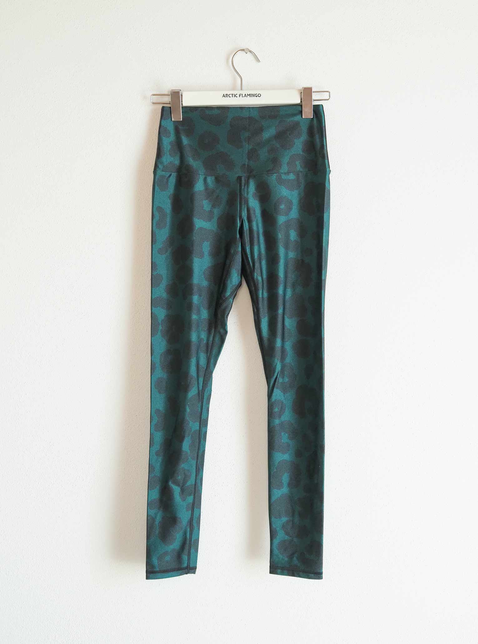 B-WARE Yoga Leggings GREEN LEOPARD B-WARE
