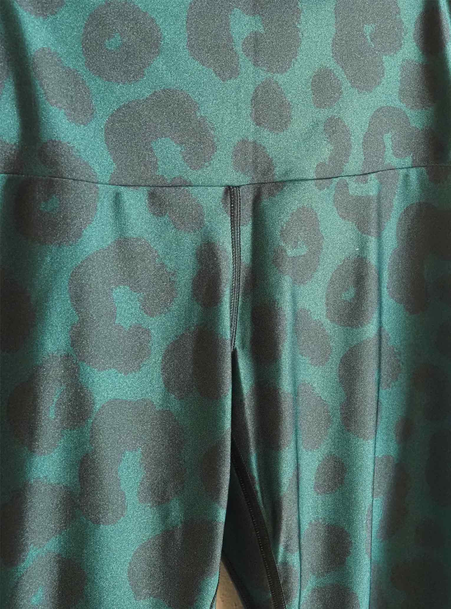 B-WARE Yoga Leggings GREEN LEOPARD B-WARE