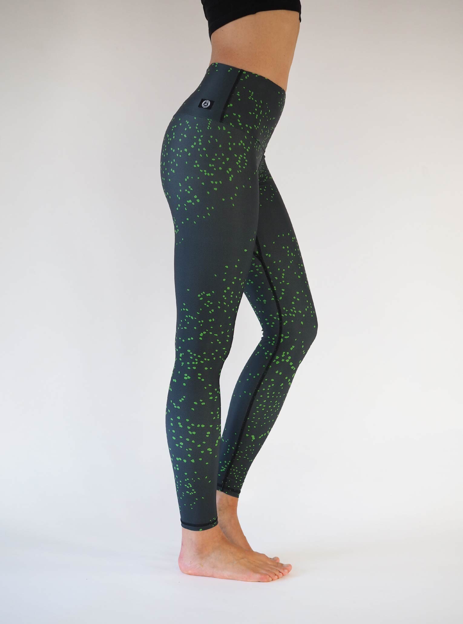 Gr. S - Yoga Leggings GREEN BUTTERFLY