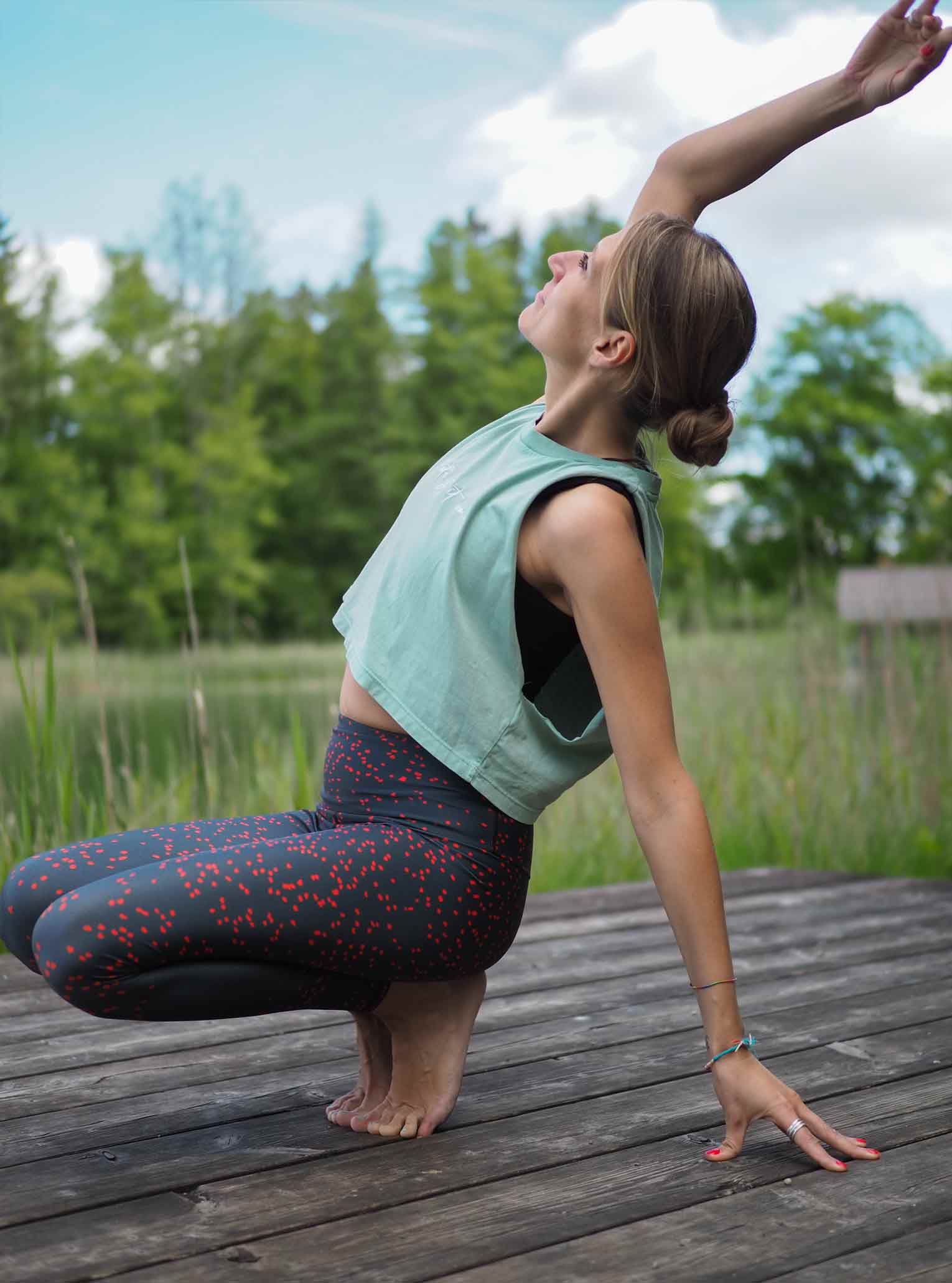 Yoga Leggings RED BUTTERFLY