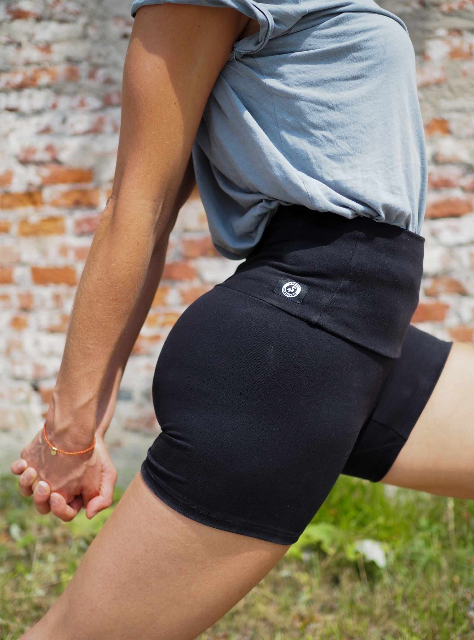 Yoga Shorts BLACK LYOCELL
