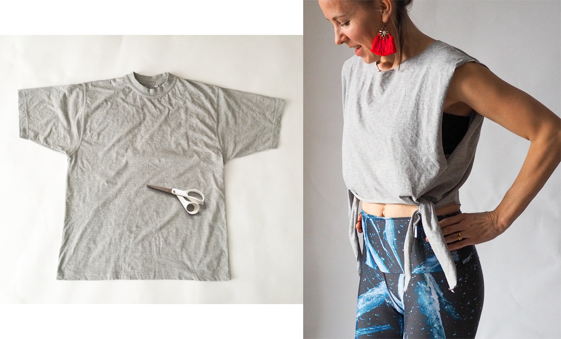 Einfache DIY-Anleitung: Aus altem T-Shirt ein Yoga Top