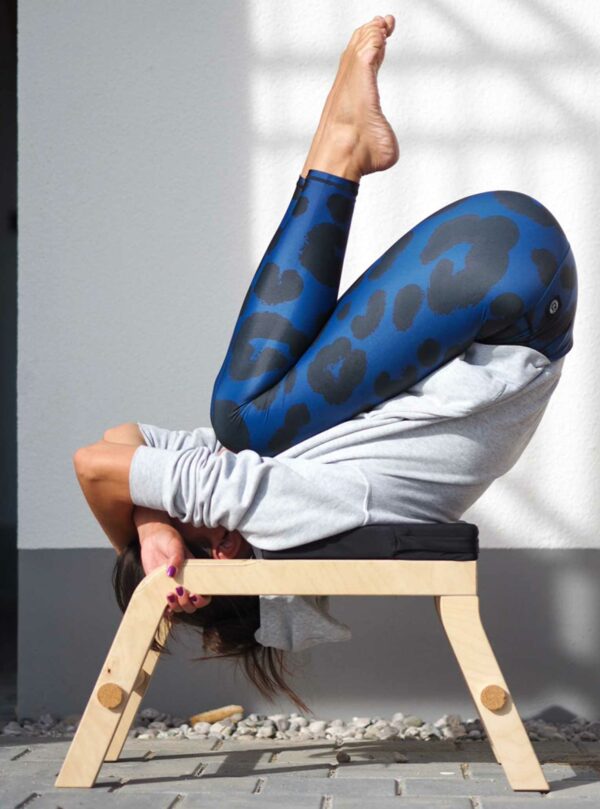 dunkel blau leopard yoga leggings